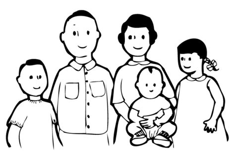 larawan ng pamilya clipart black and white|Family Black And White Clipart Images For Free Download.